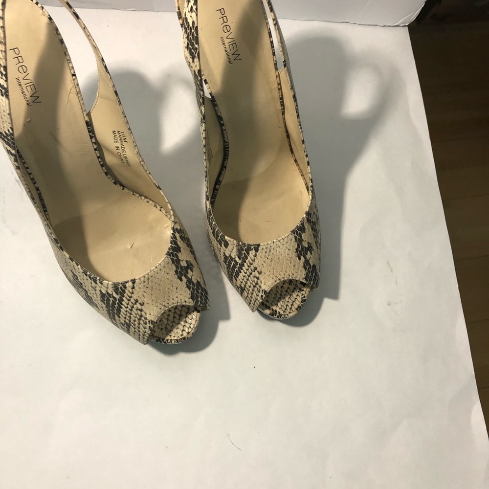 Preview international snake print peeptoe heel EUC - Picture 2 of 3